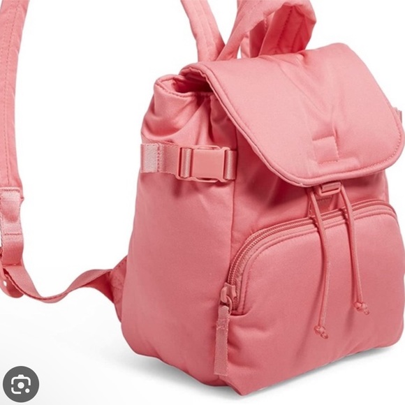 Vera Bradley Utility Mini Backpack in Rouge Rose - Picture 2 of 3
